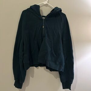 Lululemon half-zip scuba; size L/XL; forest green